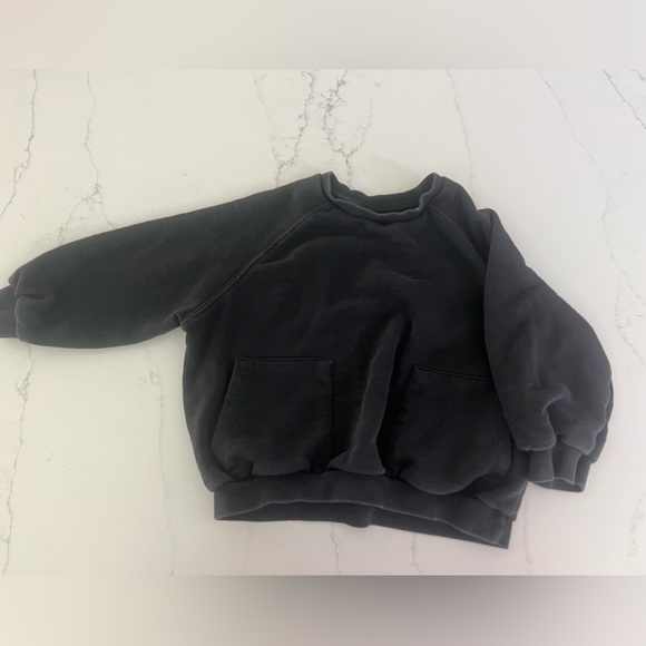 Zara Kids Sweatshirt Size3T Black With Pockets - Picture 8 of 12